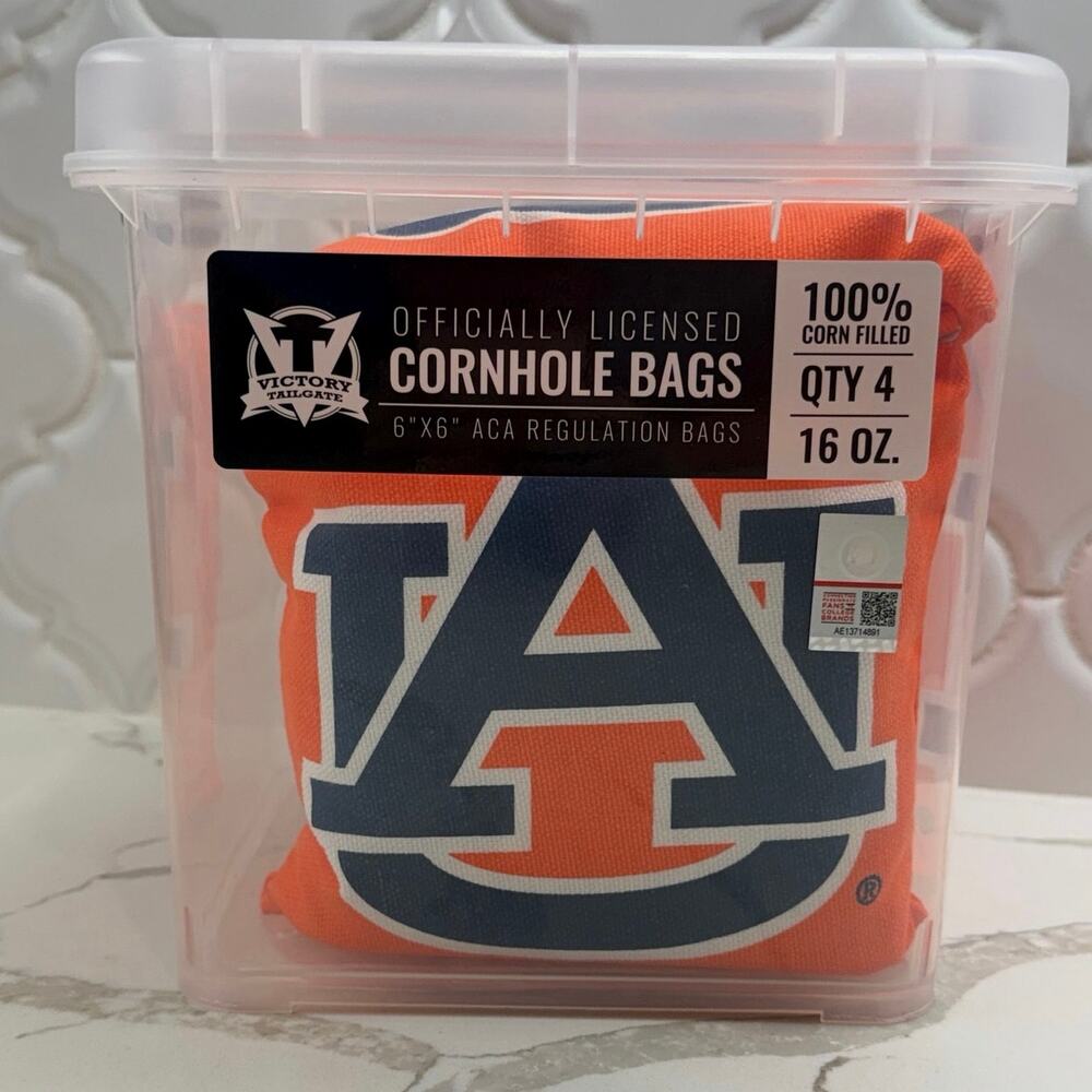 Auburn Tigers ACA Regulation Cornhole Bags 4 Pack Victory Tailgate Official